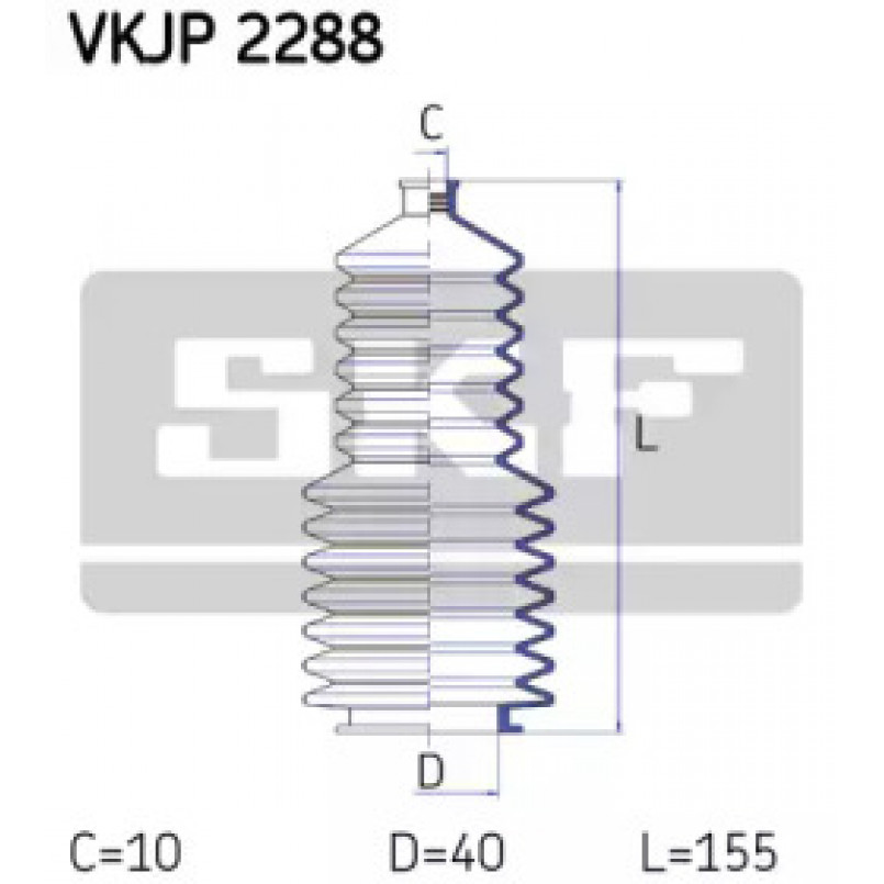 VKJP 2288 SKF - Пильовик привідного валу